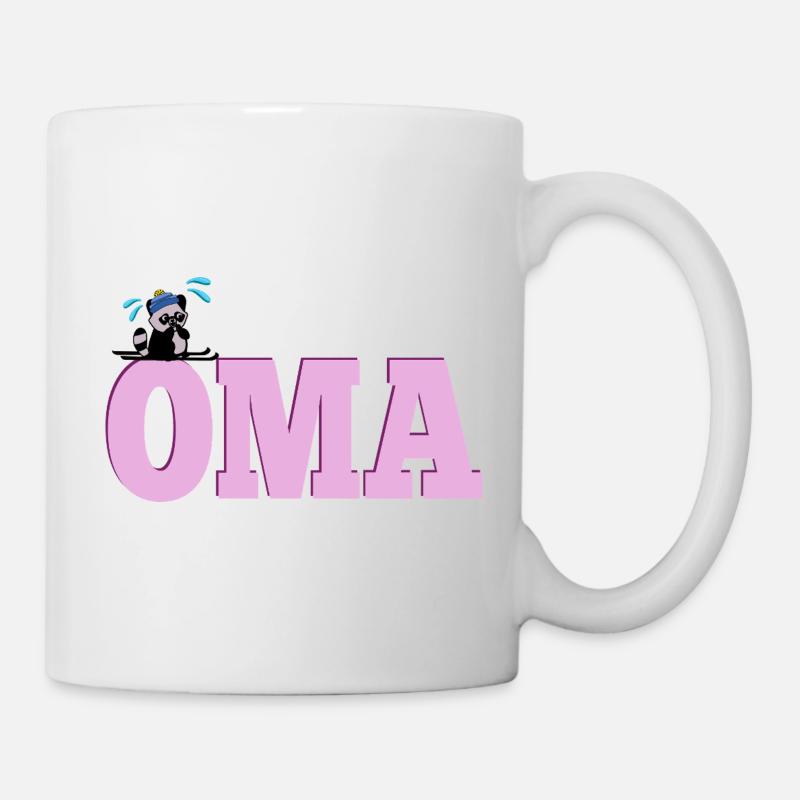 Skifahrerin Wintersport OMA - Tasse - Weiß