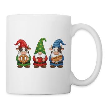 Kuh Merry Christmas Weihnachten Coole  - Tasse - Weiß - Rechts