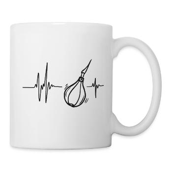 Boxe Vitesse | Battement Cœur Pugilat - Mug blanc - blanc - Droite