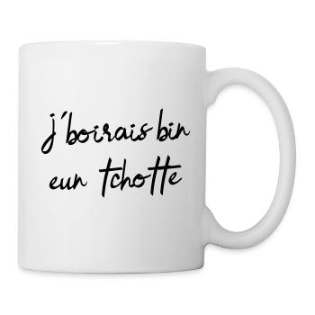Ich würde bin eun tchotte trinken, humor chti du Nord - Tasse - Weiß - Rechts