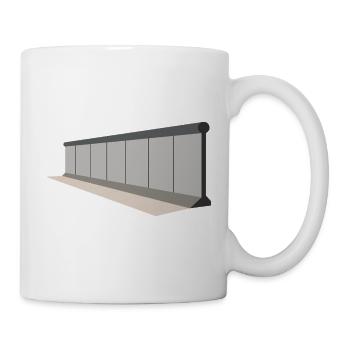 Grey panel wall panorama - Mug - white - Right