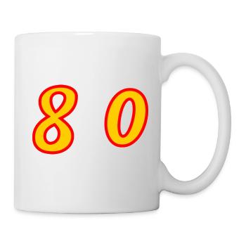80. 80 YEARS. 80th ANNIVERSARY. 80 YEARS ANNIVERSARY. - Mug - white - Right