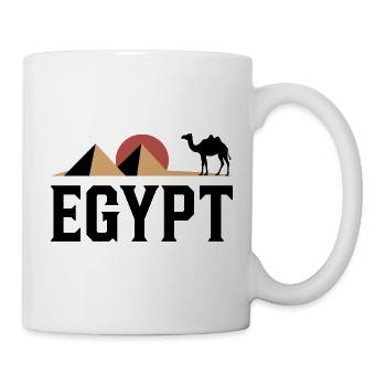 Pyramids in the desert light - Mug - white - Right