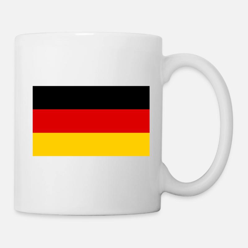 Motif du drapeau allemand au design minimaliste - Mug blanc - blanc