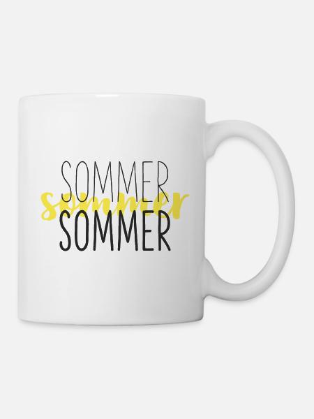 Sommer Gelb Schwarz - Tasse - Weiß