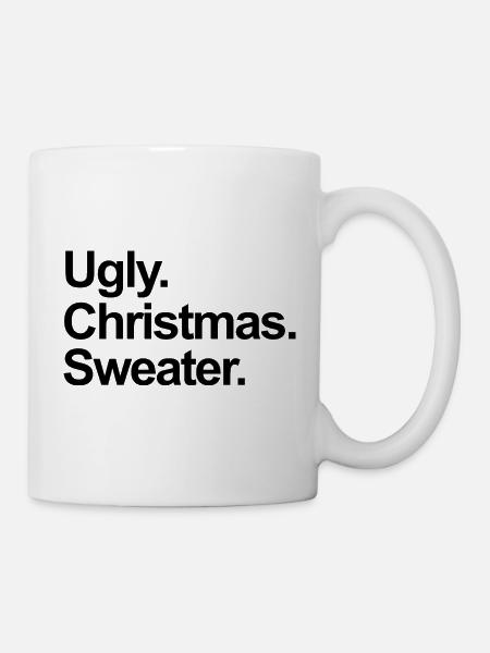 hässlicher Weihnachtspullover - Tasse - Weiß
