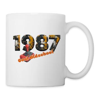 Jahrgang 1987 – Retro Joystick – Cool Oldschool - Tasse - Weiß - Rechts