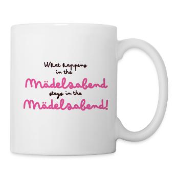 Lettrage rose pour la soirée des filles - Mug blanc - blanc - Droite