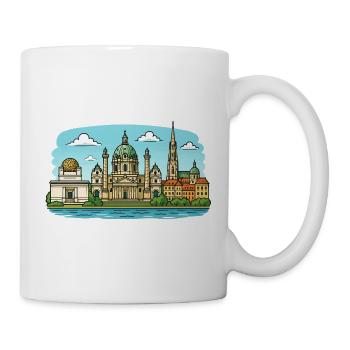 Horizon de Vienne - Mug blanc - blanc - Droite
