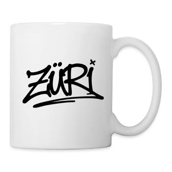 ZÜRI SIGNATUR (Schwarz) - Tasse - Weiß - Rechts