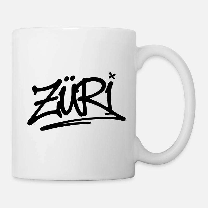 SIGNATURE ZÜRI (Noir) - Mug blanc - blanc