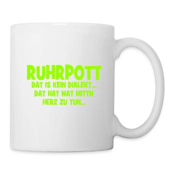 Ruhrpott - Dat hat wat mittn Herz zu tun - Tasse - Weiß - Rechts