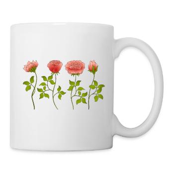 Fleur - Mug blanc - blanc - Droite