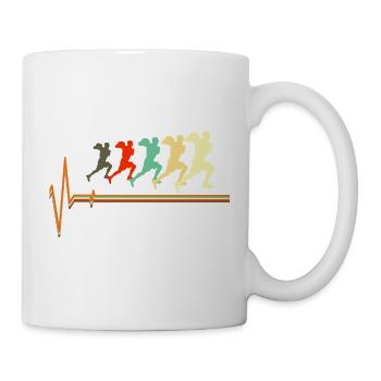 Basket-ball Heartbeat EKG Joueur de basket rétro de basket - Mug blanc - blanc - Droite