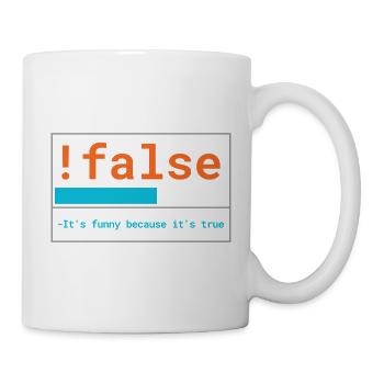 Programmer Logic: It's funny because it's true - Mug - white - Right