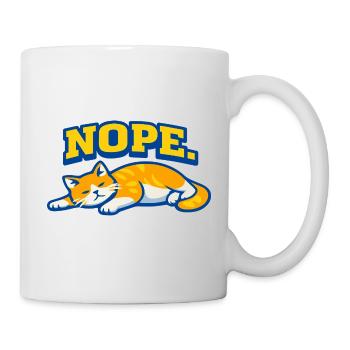 Nope Sleeping Cat Lazy Mood Design - Mug - white - Right