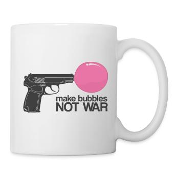 Faire des bulles pas la guerre - Arme ironique drôle - Mug blanc - blanc - Droite