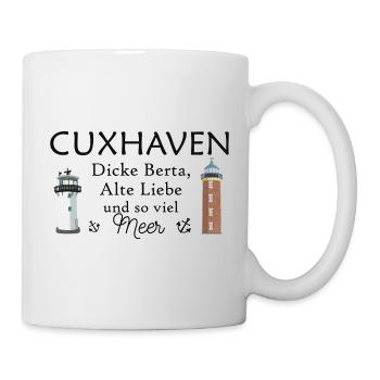 Cuxhaven, phares dessinés à la main, vieil amour - Mug blanc - blanc - Droite
