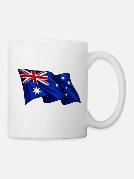 Australische Flagge Australien - Tasse - Weiß
