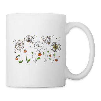 Blumen - Tasse - Weiß - Rechts