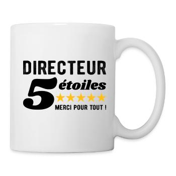 Cadeau Directeur 5 Étoiles - Merci pour tout ! - Mug blanc - blanc - Droite