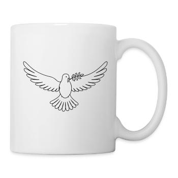 Paix de la colombe - Mug blanc - blanc - Droite