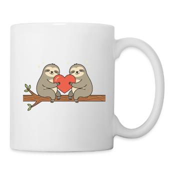 Paresseux de la Saint-Valentin – Charme de couple - Mug blanc - blanc - Droite