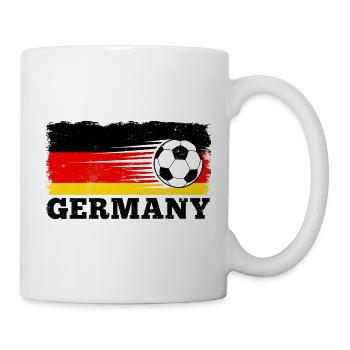 Drapeau de football allemand stylisé - Mug blanc - blanc - Droite