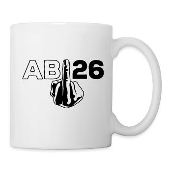 ABI 2026 Mittelfinger Abitur - Geschenk - Tasse - Weiß - Rechts