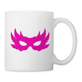 Venezianische Maske - Tasse - Weiß - Rechts