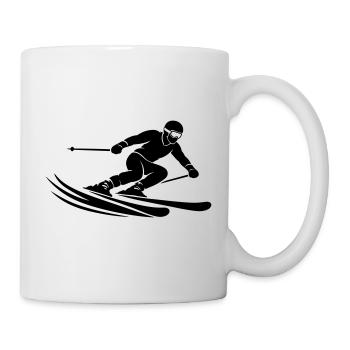 Ski Silhouette - Mug - white - Right