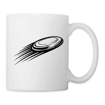 Wurfscheibe Bewegung Schwarz Symbol - Tasse - Weiß - Rechts