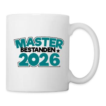 Master 2026 Abschluss Promotion Sponsion - Tasse - Weiß - Rechts