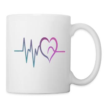 Gradient ECG Heart - Mug - white - Right