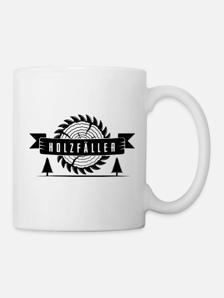 Holzfäller - Tasse - Weiß