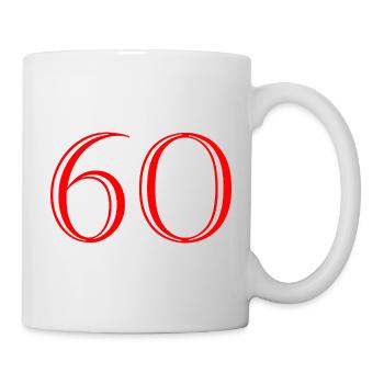 60. 60 ANS. 60e ANNIVERSAIRE. ANNIVERSAIRE 60 ANS. - Mug blanc - blanc - Droite
