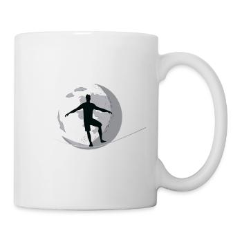 Das Zen des Gleichgewichts: Slacklining vom Mond - Tasse - Weiß - Rechts