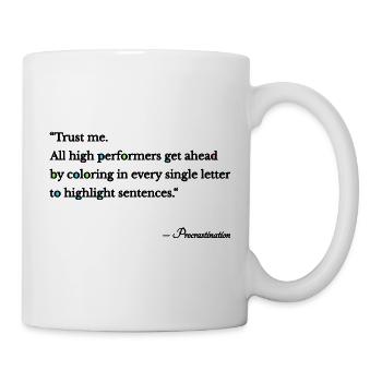 Procrastination - Mug - white - Right