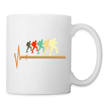Retro-Wander-Heartbeat-Puls-Silhouette - Tasse - Weiß - Rechts