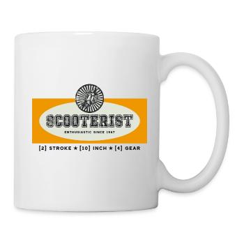 Scooterist Vintage Scooterfahrer Racing - Tasse - Weiß - Rechts