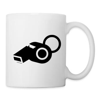 Trillerpfeife Schiedsrichter Trainer - Tasse - Weiß - Rechts
