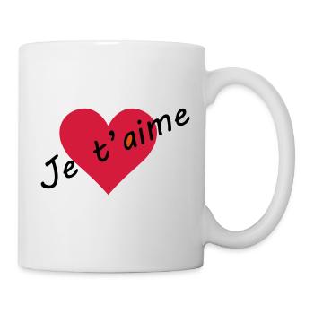 Herz, ich liebe dich - Tasse - Weiß - Rechts