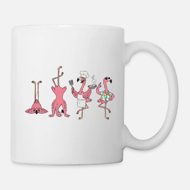 Flamingos: Koch und Küchencoach - Tasse - Weiß