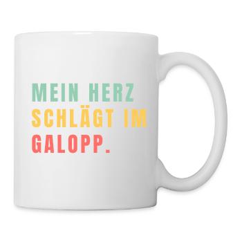 Mein Herz schlägt im Galopp - Tasse - Weiß - Rechts