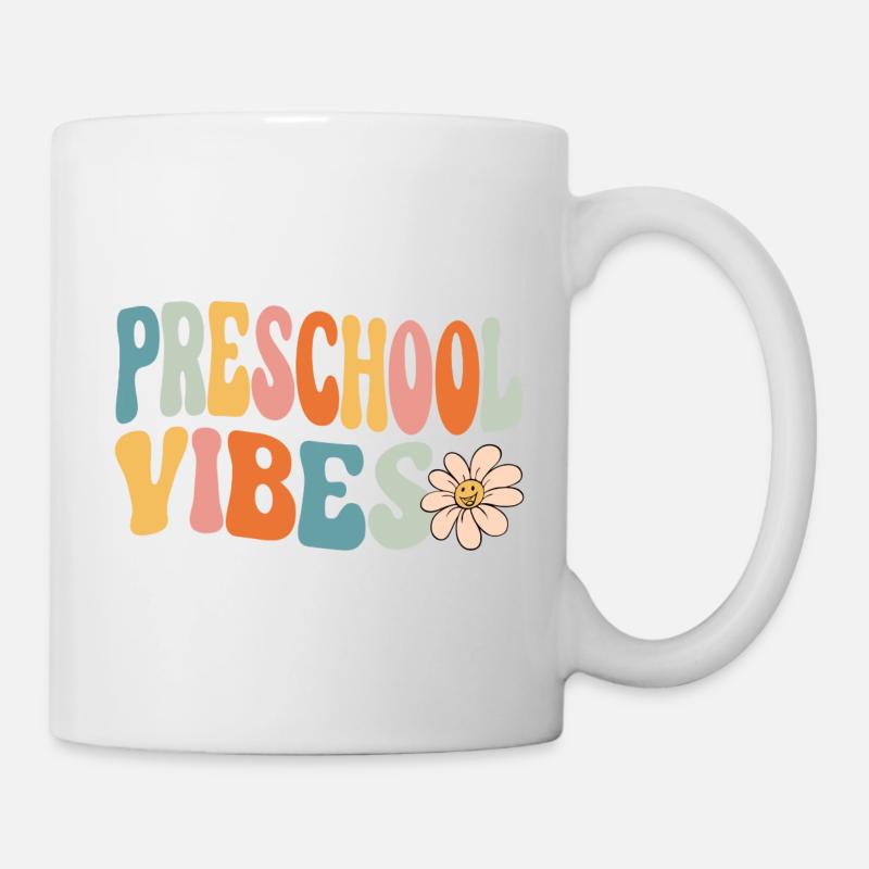 Ambiance Maternelle Retro Rainbow Kids Design - Mug blanc - blanc