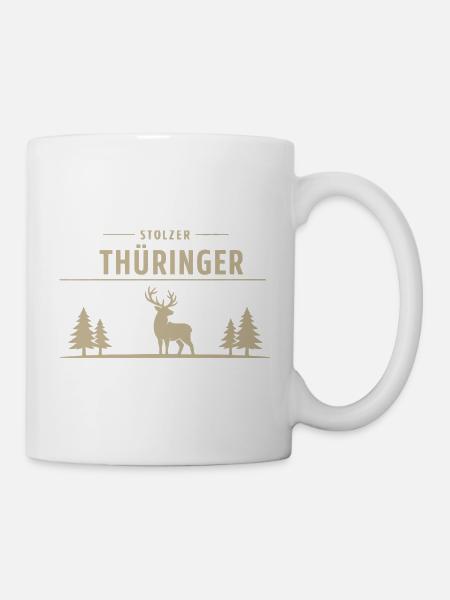 Stolzer Thüringer – Wald & Hirsch Design - Tasse - Weiß