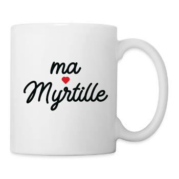 Ma Myrtille (d'Amour) Coeur Script - Mug blanc - blanc - Droite