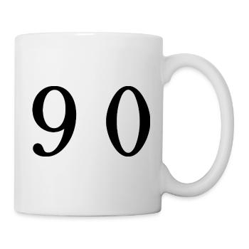 90. 90 YEARS. 90th ANNIVERSARY. 90 YEARS ANNIVERSARY. - Mug - white - Right