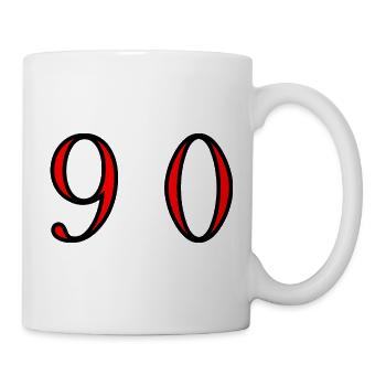 90. 90 YEARS. 90th ANNIVERSARY. 90 YEARS ANNIVERSARY. - Mug - white - Right