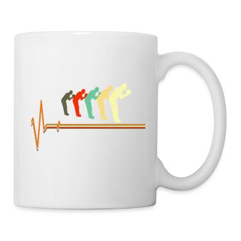 Bowling Heartbeat Pulse Retro Lifeline - Mug blanc - blanc - Droite
